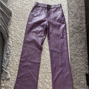 Princess Polly Purple Faux Leather Pants